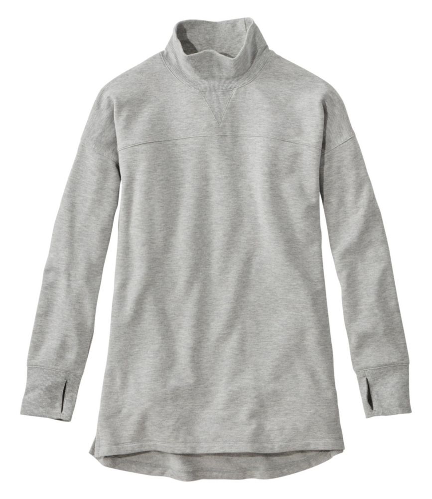 Women's SoftFlex Mockneck Pullover, Gray Heather, small image number 1