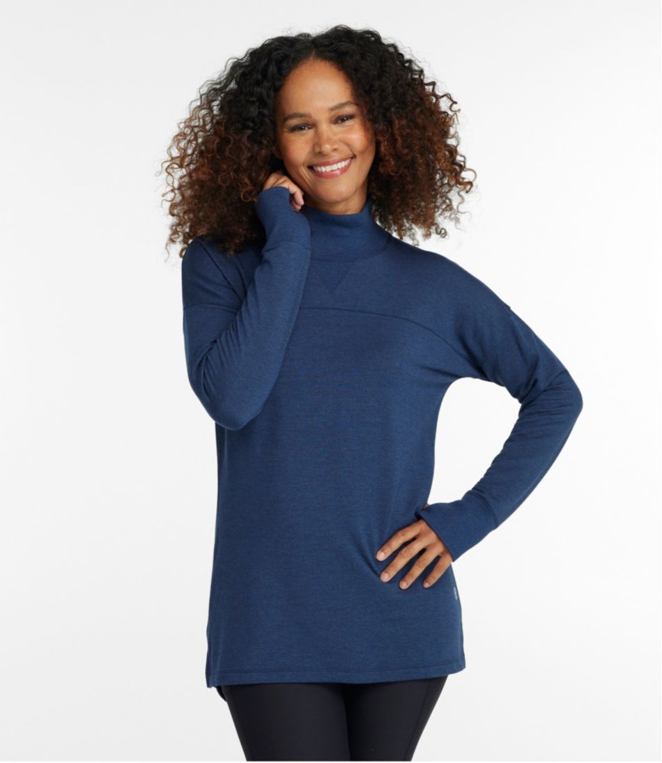 Women's SoftFlex Mockneck Pullover | Sweatshirts & Fleece at L.L.Bean