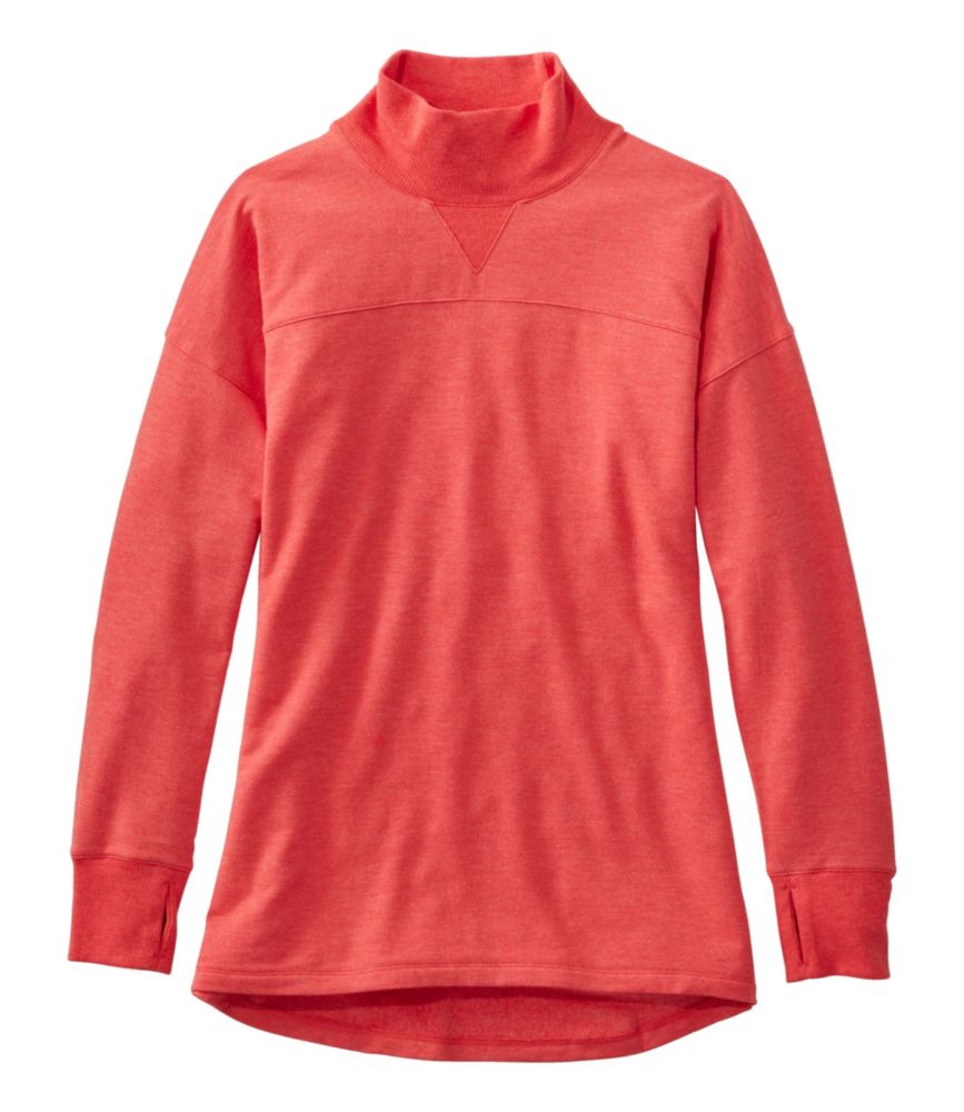 Women's SoftFlex Mockneck Pullover, Ember Heather, small image number 1