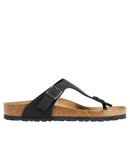 Women's Birkenstock Gizeh Leather Sandals, Classic Footbed