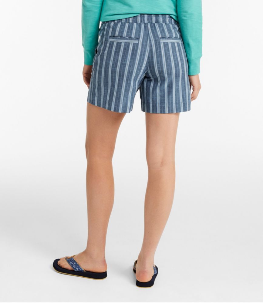 Women's Lakewashed Dock Shorts, Mid-Rise Stripe, Bayside Blue Stripe, small image number 3