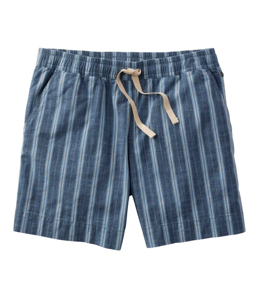 Women's Lakewashed Dock Shorts, Mid-Rise Stripe