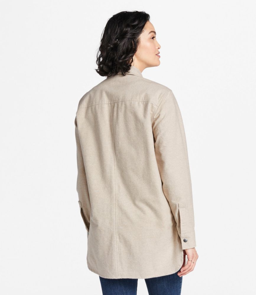 Women's Signature Chamois Shirt, Snap-Front, Natural Heather, small image number 3