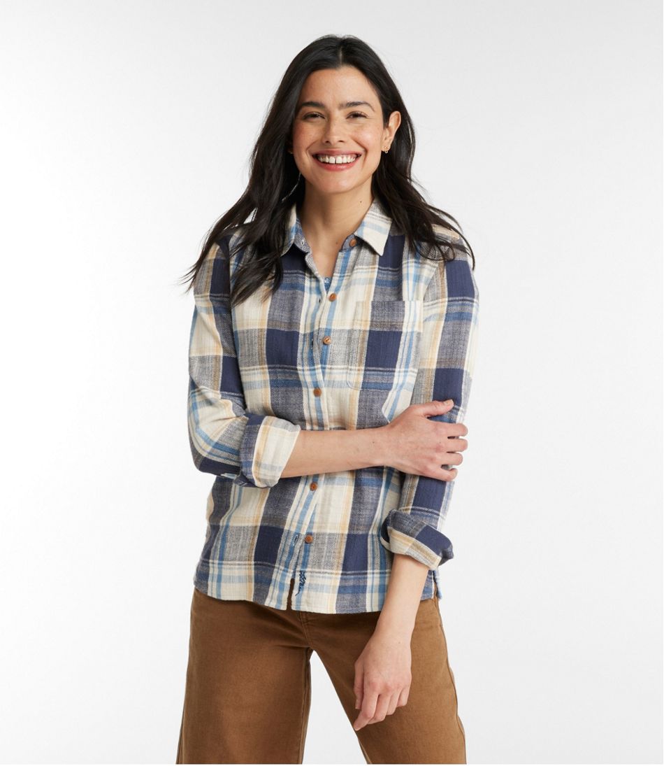 Women's Signature Heritage Textured Flannel Shirt, Plaid | Shirts 