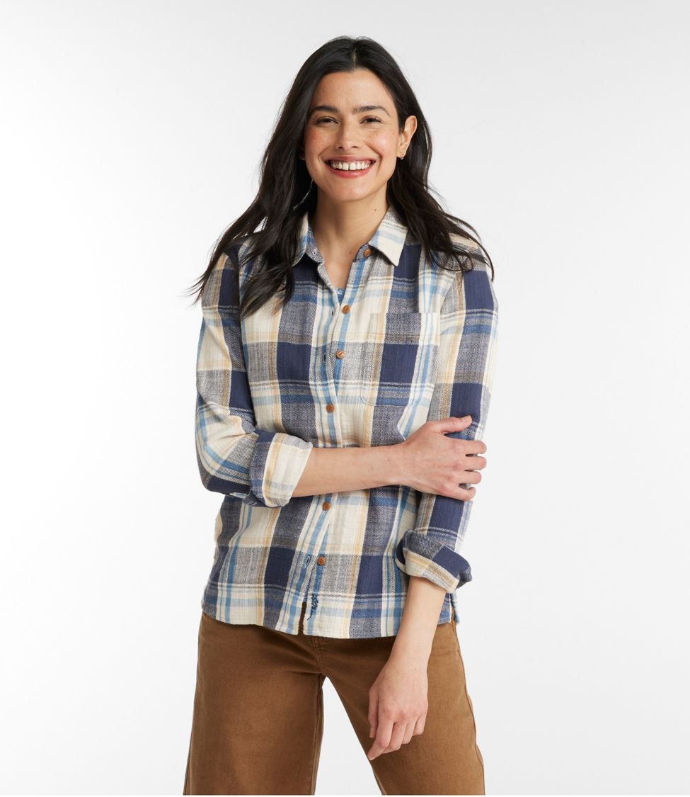 Women's Signature Heritage Textured Flannel Shirt, Plaid at L.L. Bean