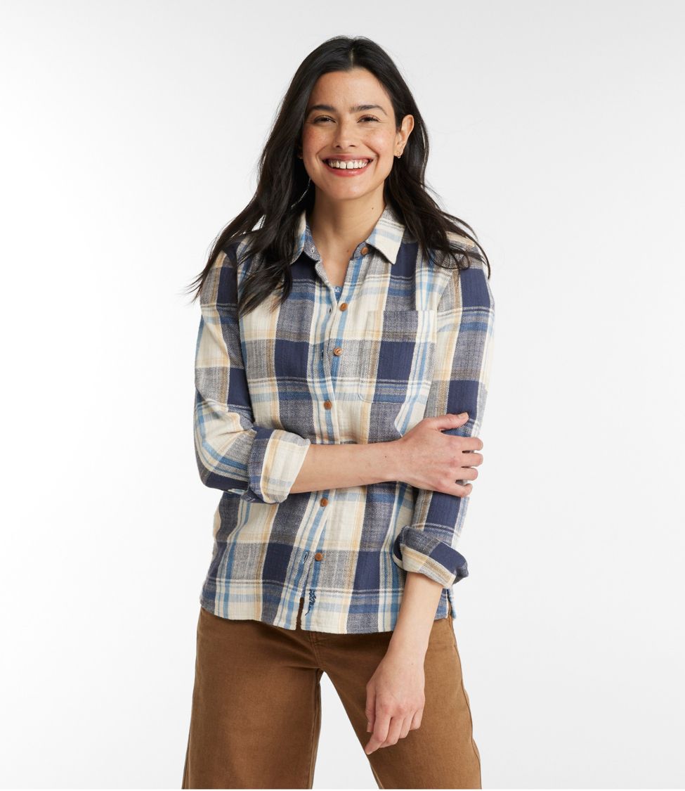 Women's Signature Heritage Textured Flannel Shirt, Plaid at