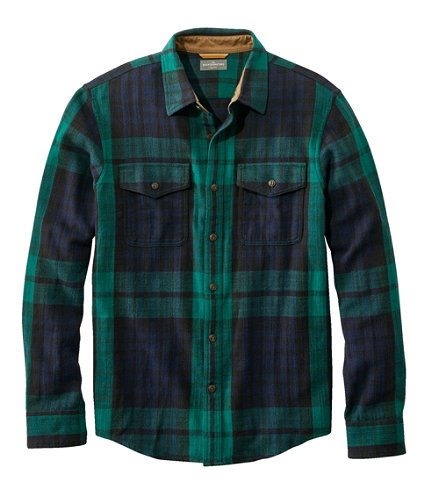 Men's Signature Heritage Textured Flannel Shirt | Casual Button-Down ...