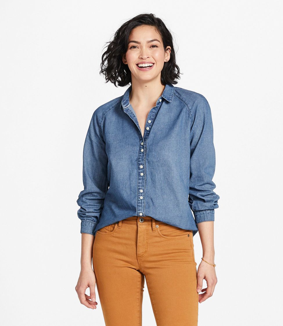 Ll bean 2024 denim shirt