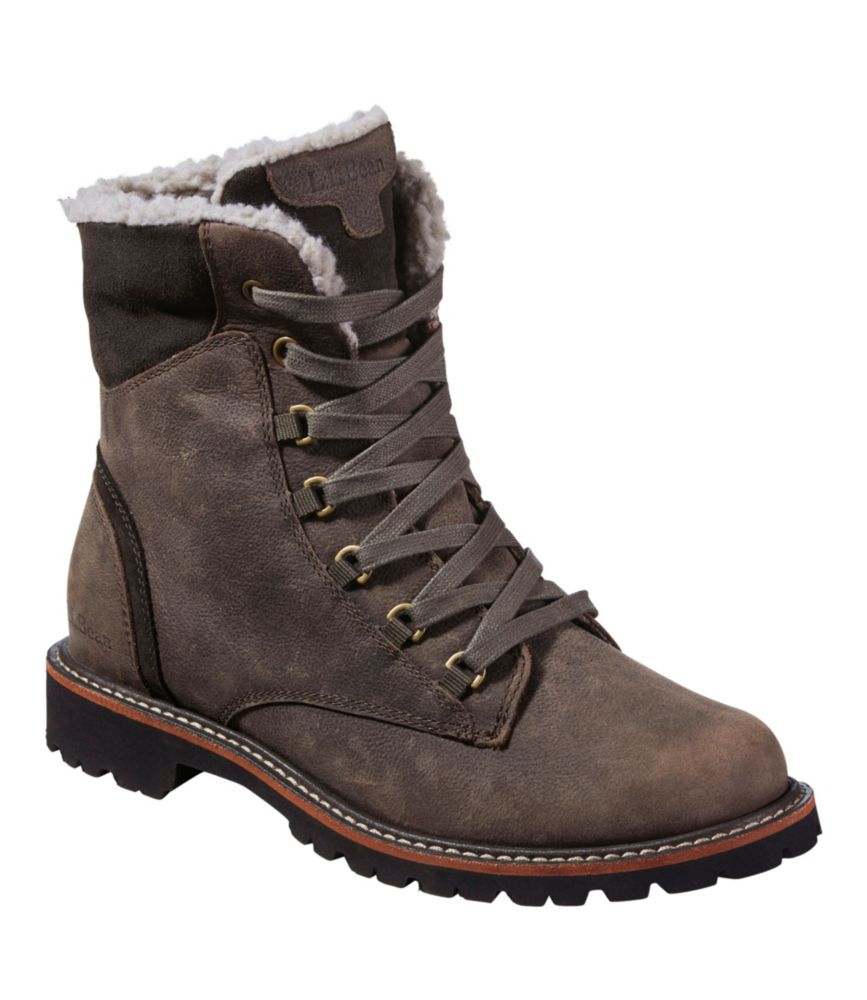 Women's Rugged Cozy Boots, Lace-Up, Ash, small image number 6