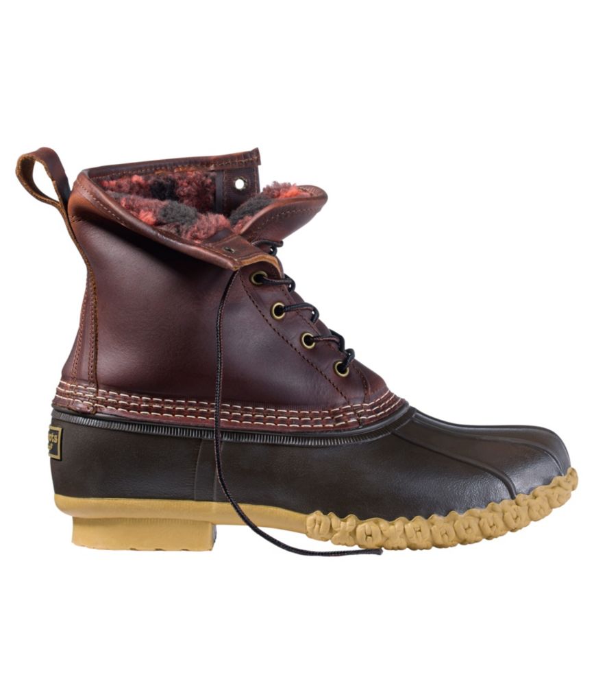 Men's Bean Boots, 8" Fleece-Lined Insulated