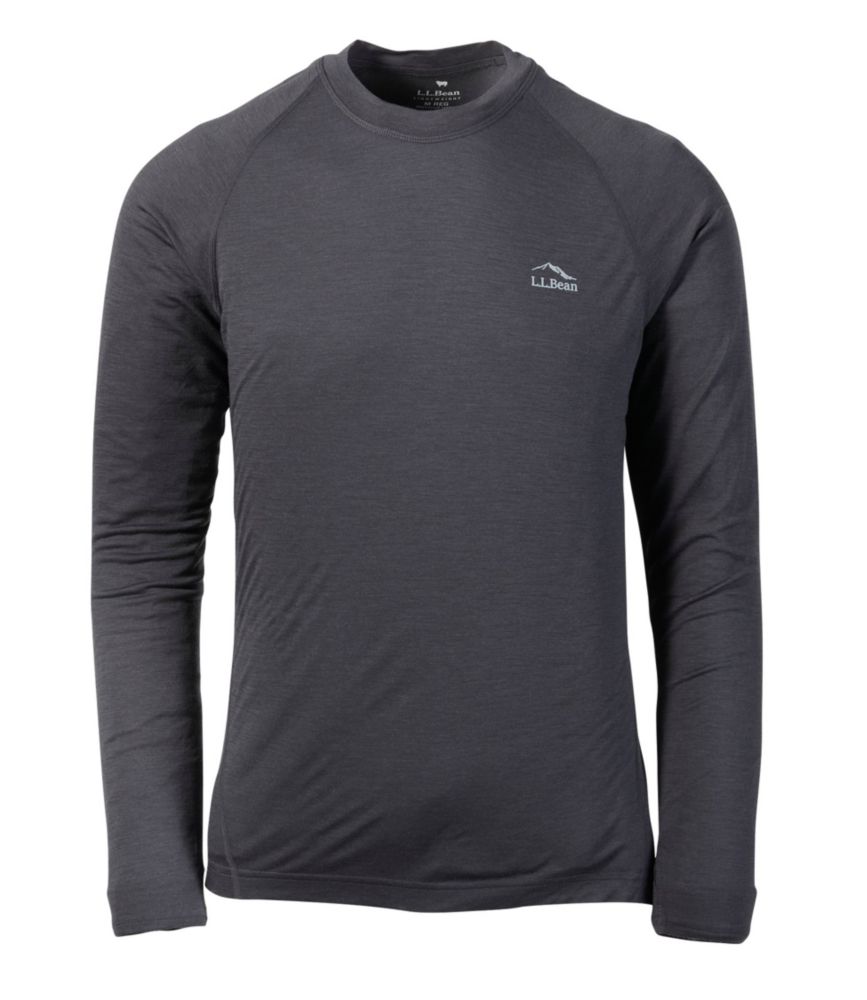 Men's Cresta Ultralight 150 Crew Top Alloy Gray Large, Wool | L.L.Bean