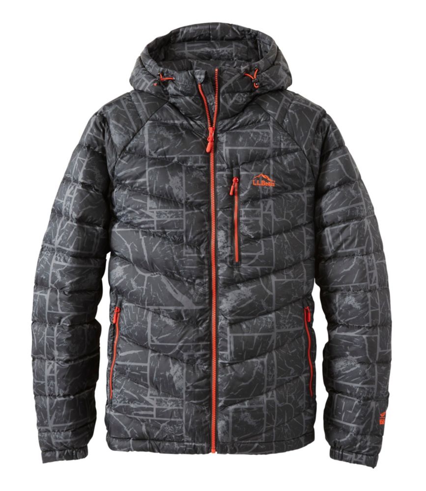 Men's Ultralight 850 Down Hooded Jacket, Print Insulated at L.L.Bean