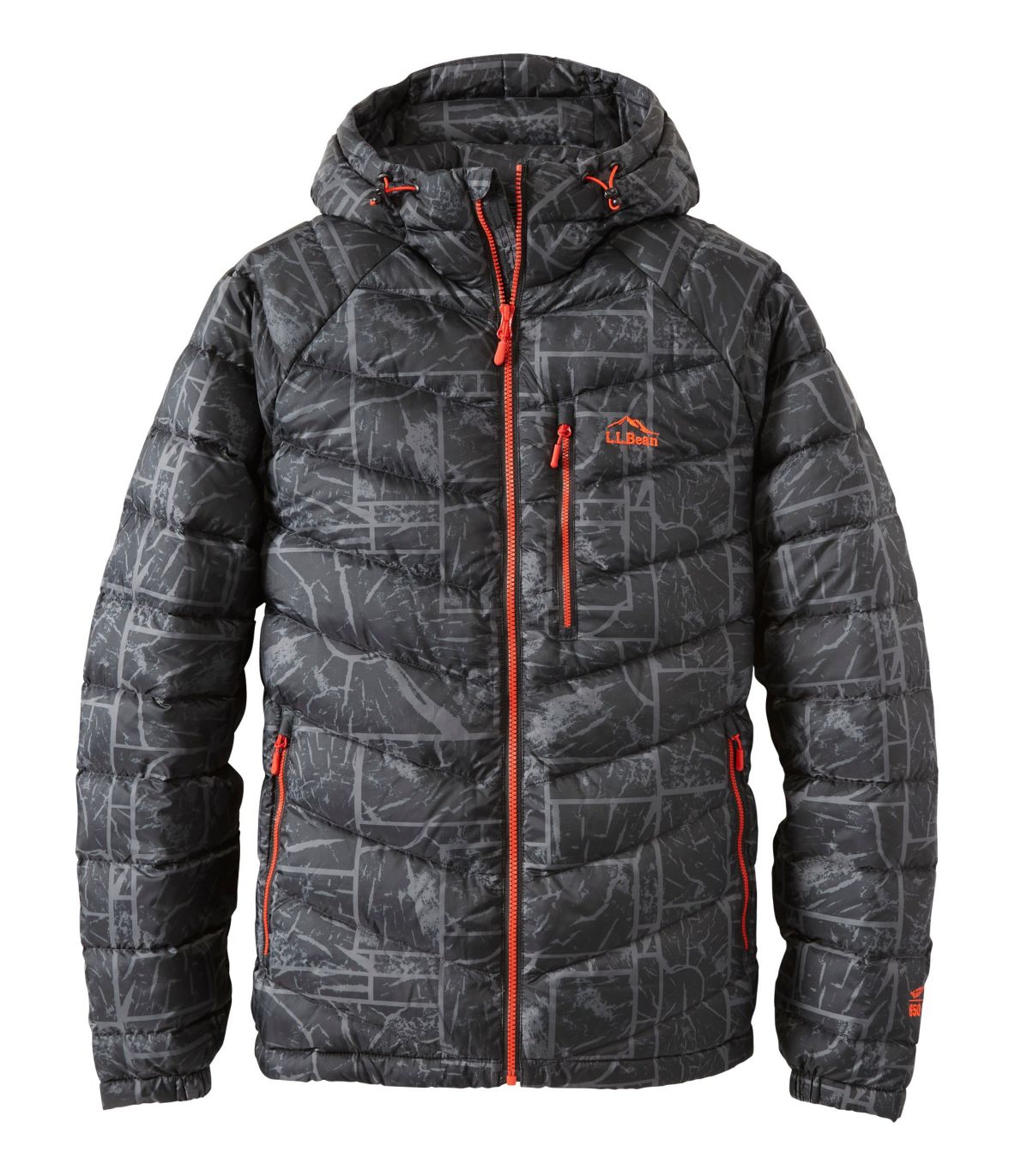 Men's Ultralight 850 Down Hooded Jacket, Print