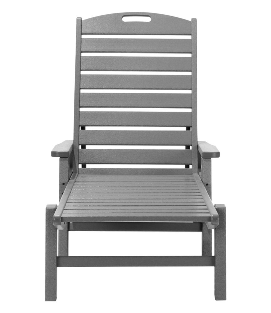 All-Weather Chaise Lounger with Arms, Slate Gray, small image number 2