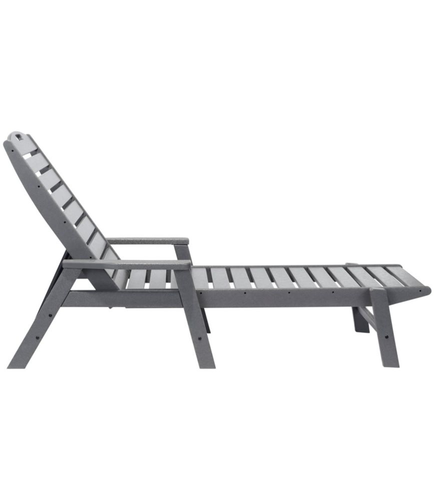 All-Weather Chaise Lounger with Arms, Green, small image number 3