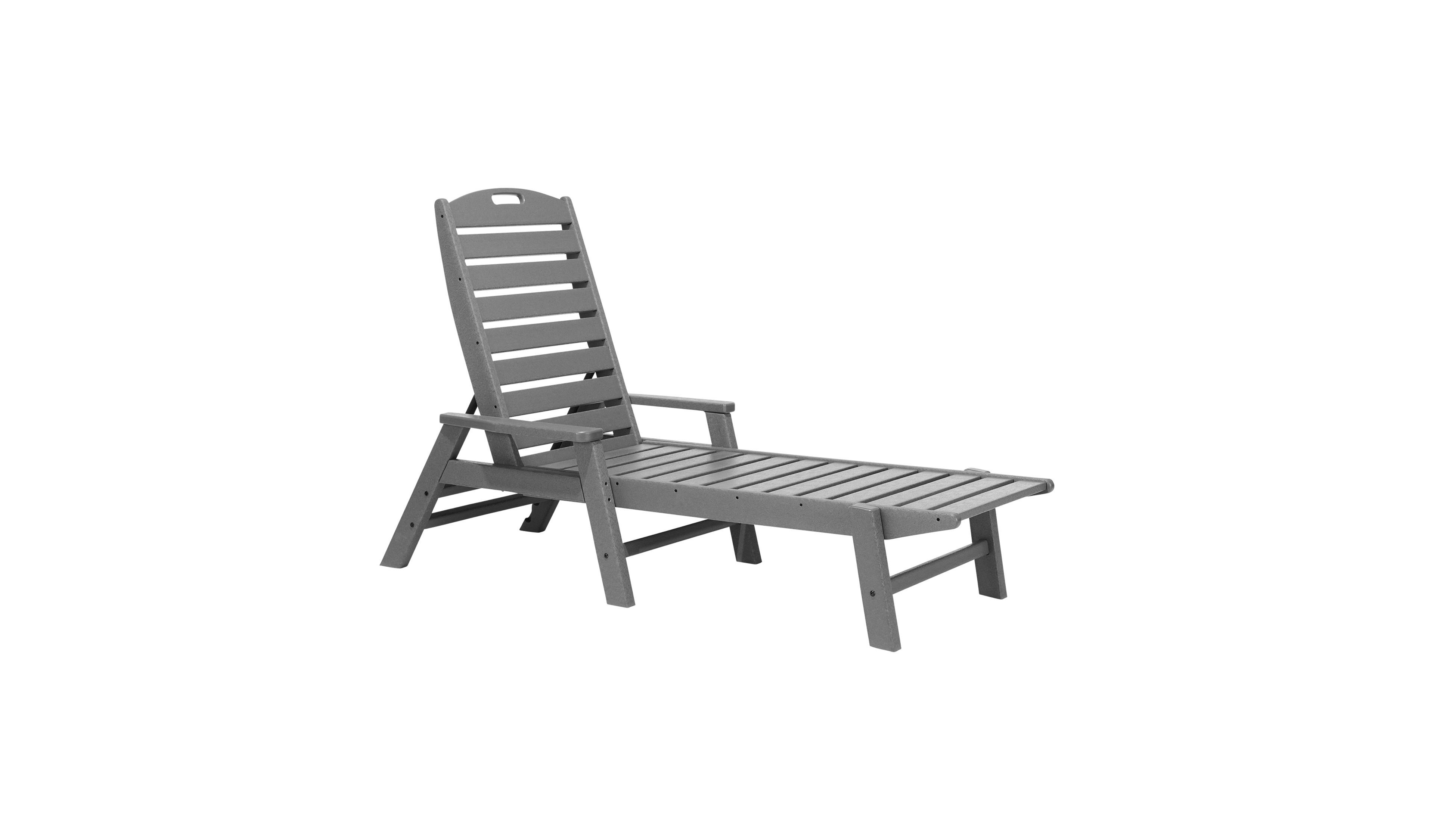 All-Weather Chaise Lounger with Arms