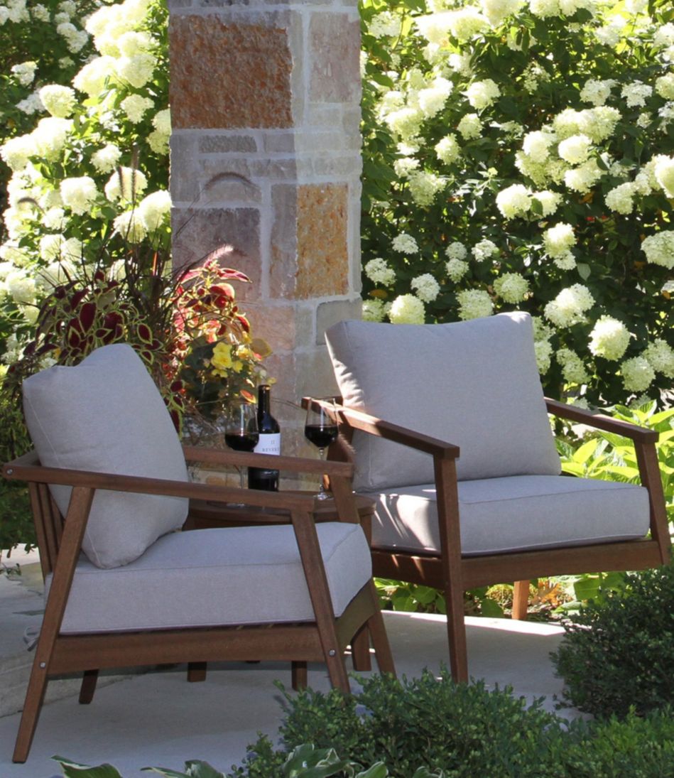 eucalyptus patio chair, set of two