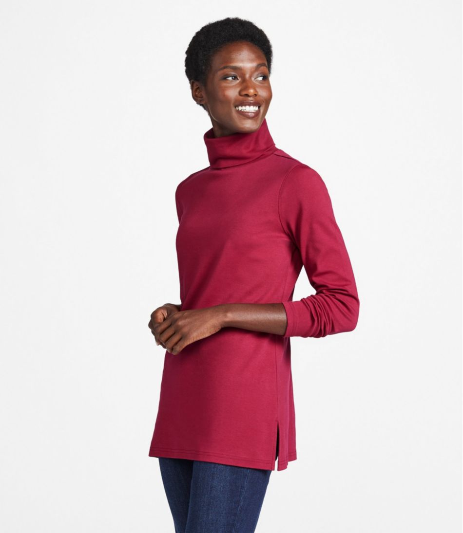 Women's L.L.Bean Tee, High-Neck Tunic Long-Sleeve | Tees & Knit