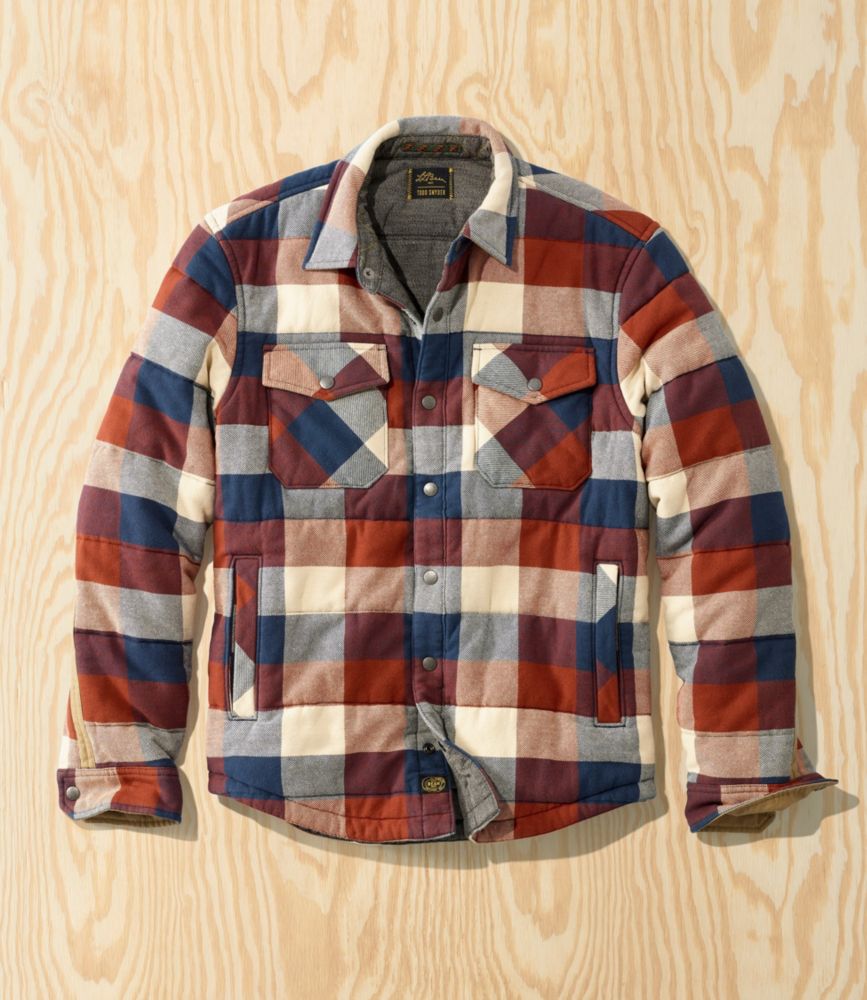 Mens flannel quilted shirt on sale jacket