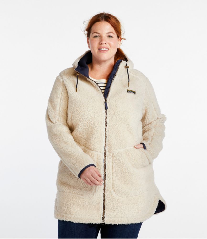 Women's Mountain Pile Fleece Coat, Natural, small image number 2