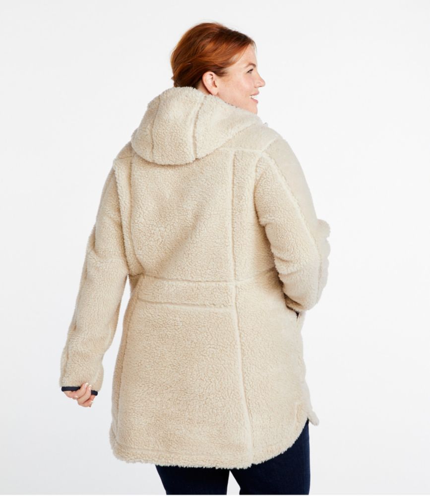 Women's Mountain Pile Fleece Coat, Natural, small image number 3