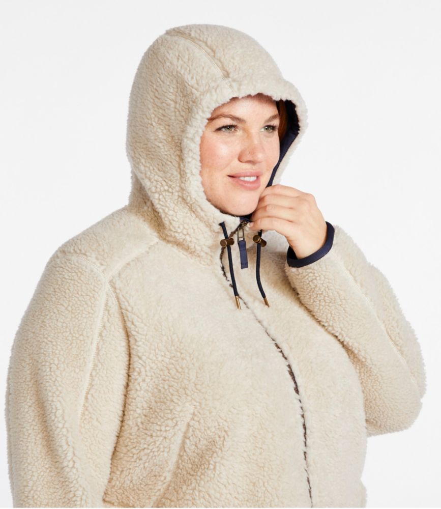 Women's Mountain Pile Fleece Coat, Natural, small image number 4