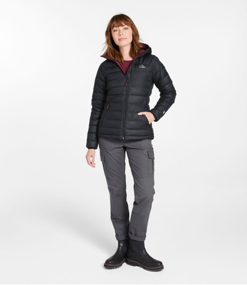 Women's Bean's Down Hooded Jacket, Dark Pine, small image number 4