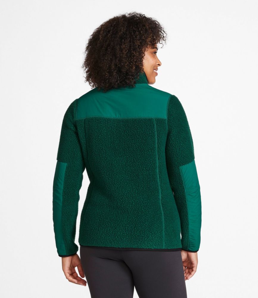 Women's Mountain Pro Polartec Fleece Jacket, Black Forest Green, small image number 3