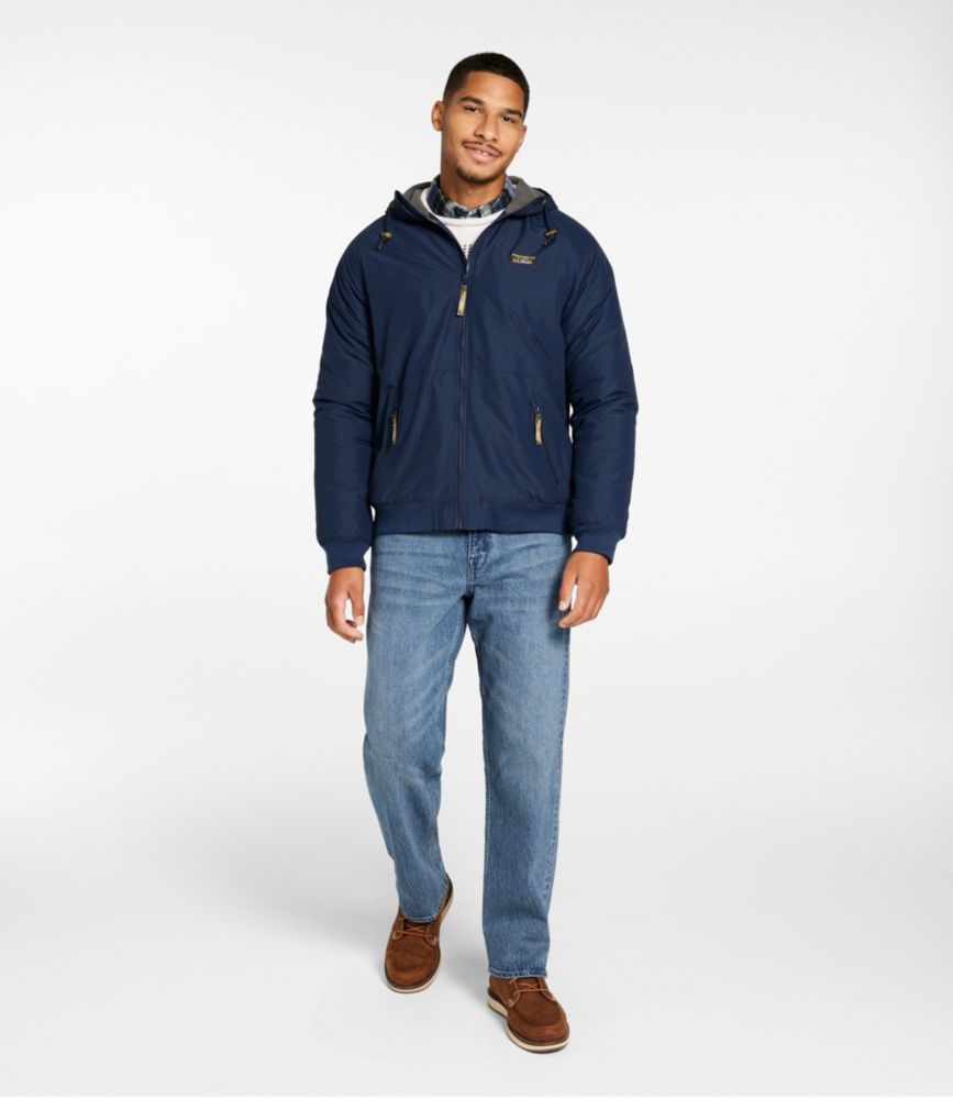 Men's Insulated 3-Season Bomber Hooded Jacket, Nautical Navy, small image number 4