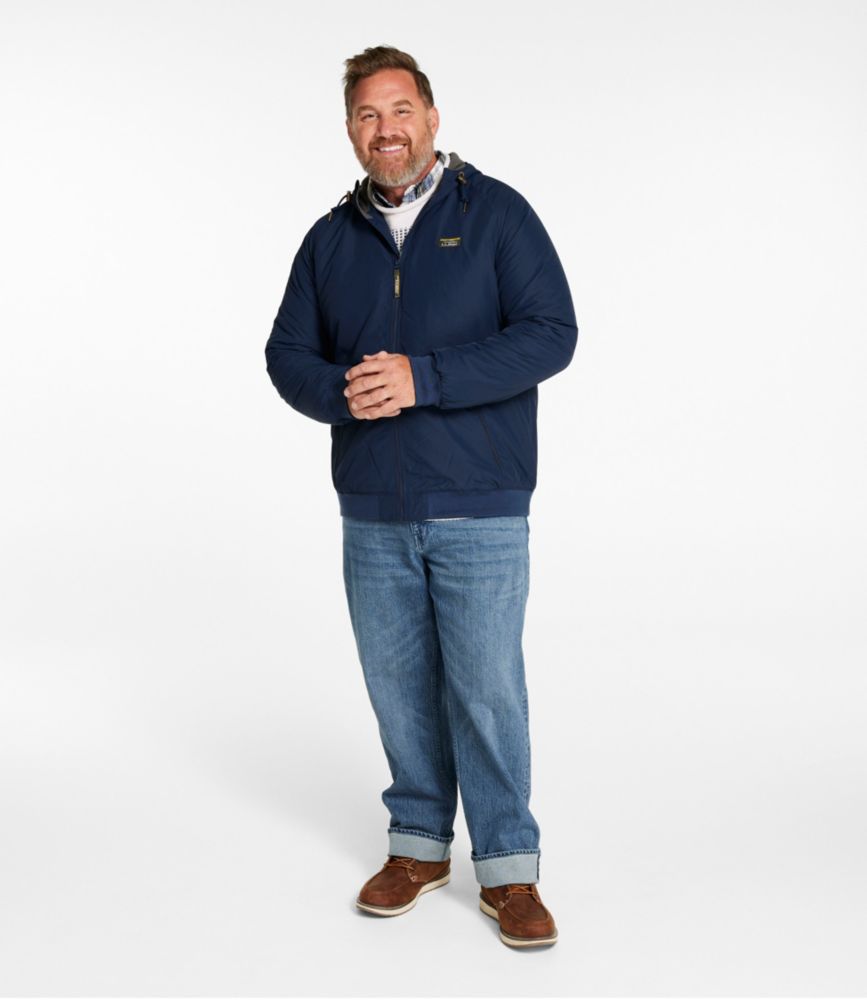 Men's Insulated 3-Season Bomber Hooded Jacket, Nautical Navy, small image number 9