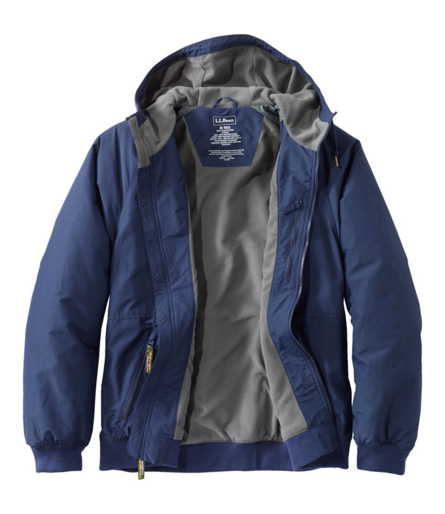 Men's Insulated 3-Season Bomber Hooded Jacket, Nautical Navy, small image number 12