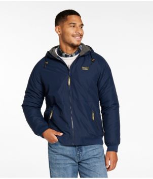 Men's Insulated 3-Season Bomber Hooded Jacket