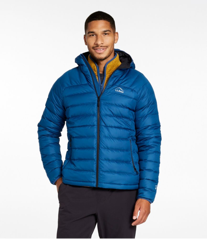 Men's Bean's Down Hooded Jacket, Dark Marine Blue, small image number 2