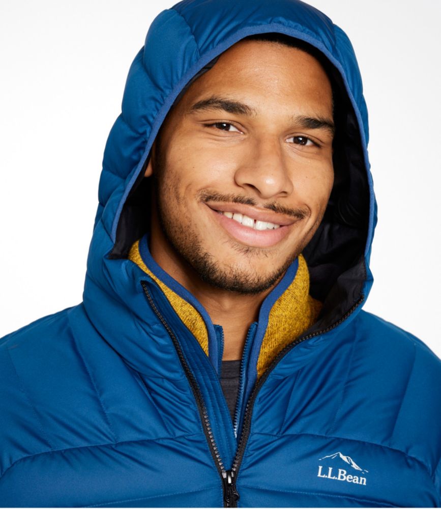 Men's Bean's Down Hooded Jacket, Dark Marine Blue, small image number 6