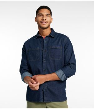 Men's BeanFlex® Denim Shirt, Traditional Untucked Fit