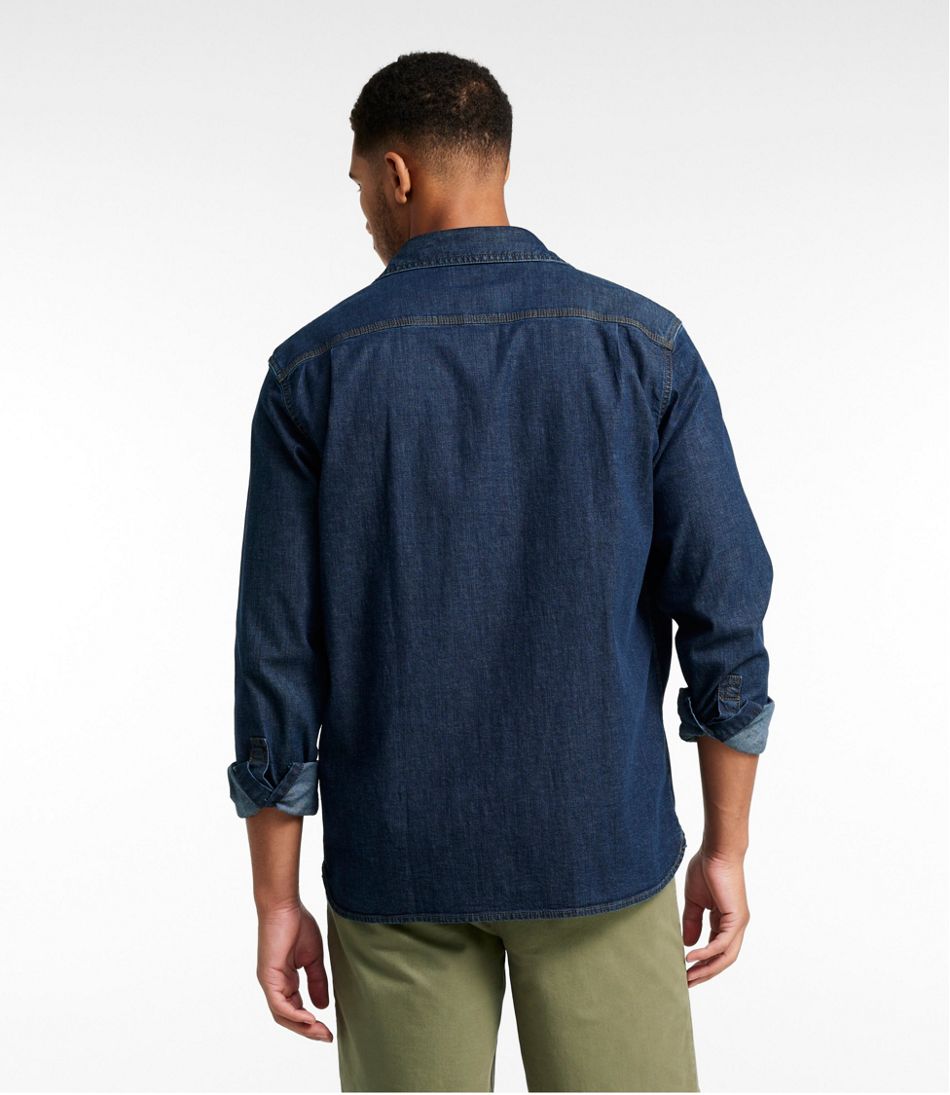 Men's BeanFlex® Denim Shirt, Traditional Untucked Fit Men's BeanFlex® Denim Shirt, Traditional Untucked Fit
