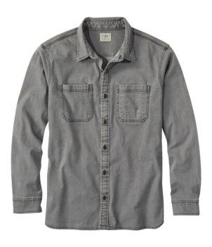 Men's BeanFlex Denim Shirt, Traditional Untucked Fit