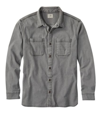 Men's BeanFlex Denim Shirt, Traditional Untucked Fit | Casual Button ...