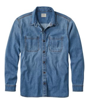 Men's BeanFlex® Denim Shirt, Traditional Untucked Fit