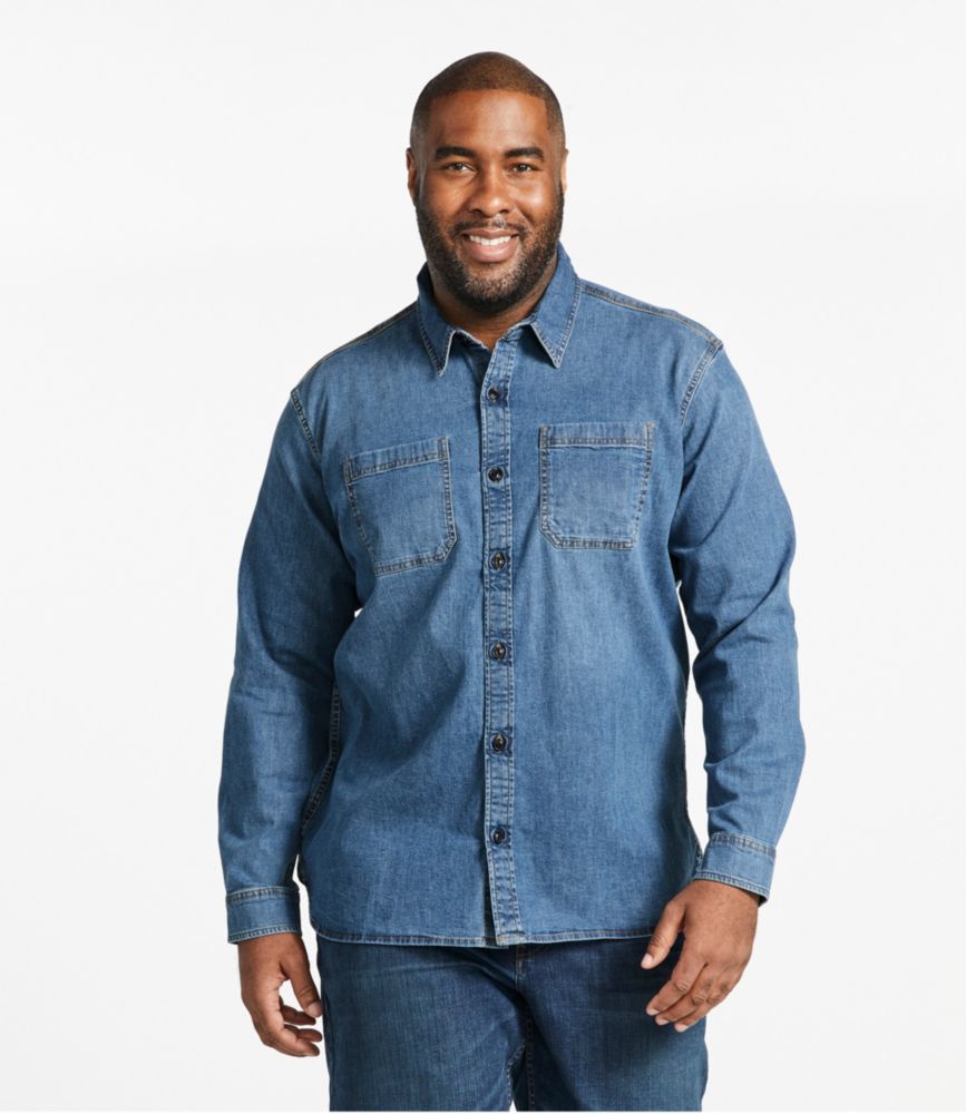 Men's BeanFlex® Denim Shirt, Traditional Untucked Fit