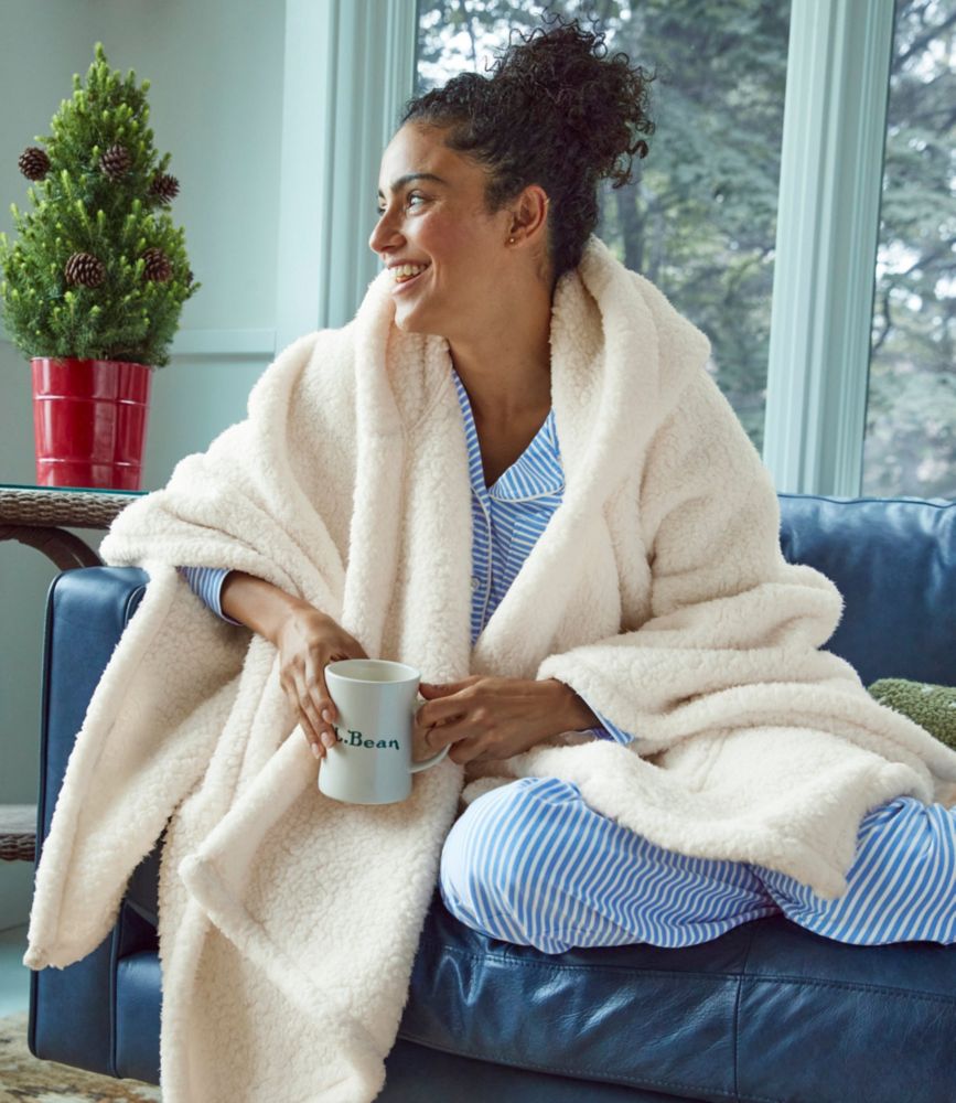 Ll bean sherpa blanket sale