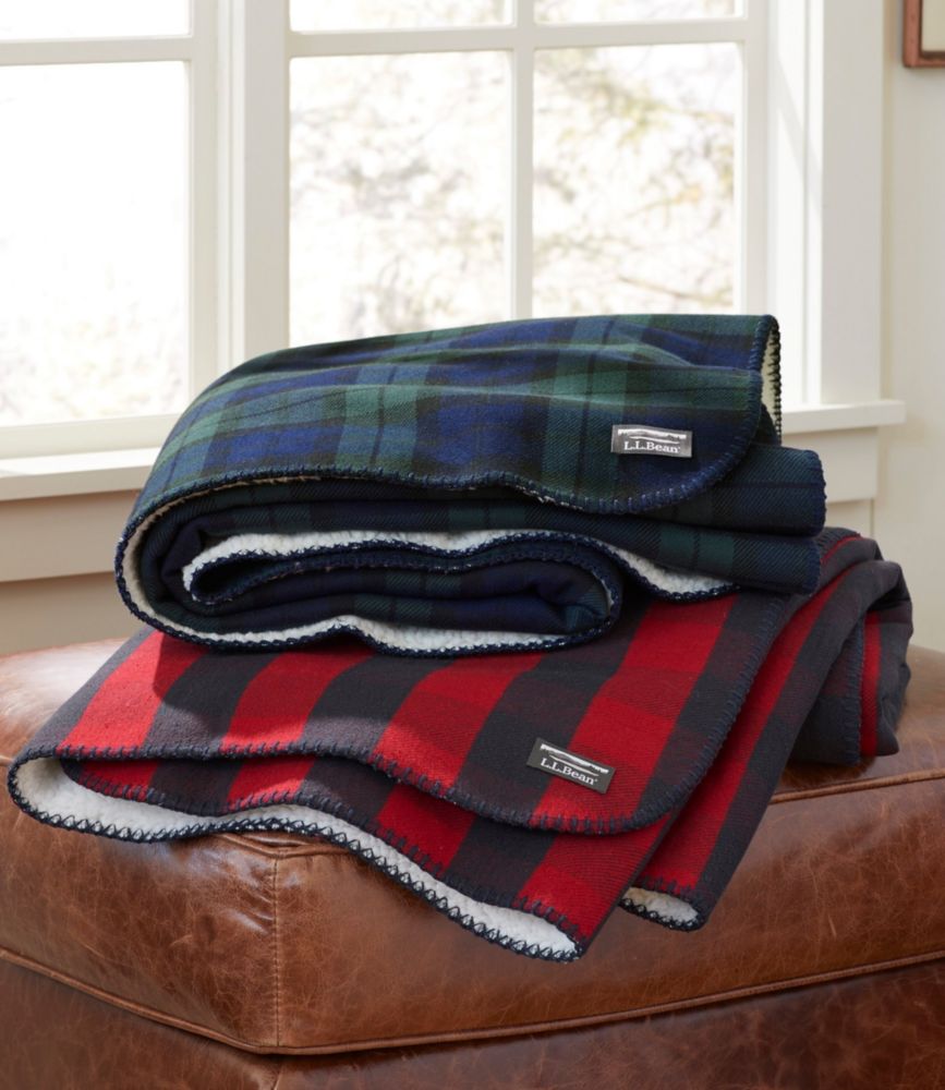 Flannel Sherpa Throw, , small image number 3