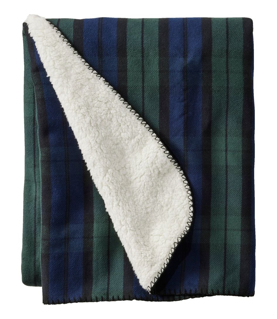 Flannel Sherpa Throw  Home Goods at L.L.Bean