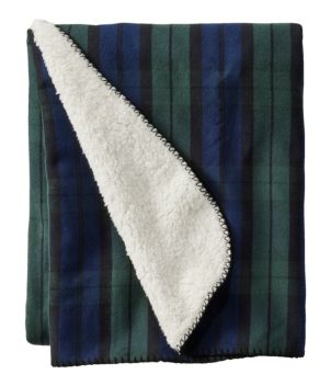 Flannel Sherpa Throw