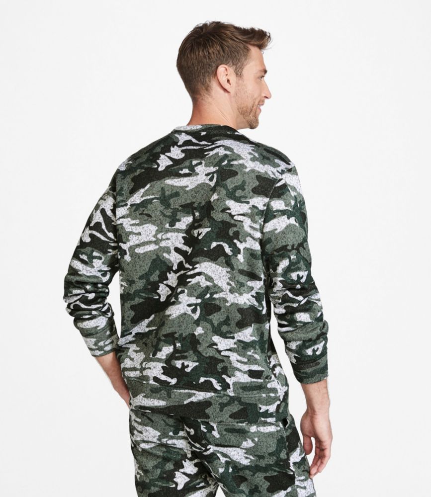 Men's Lightweight Sweater Fleece Top, Long-Sleeve, Print, , small image number 3