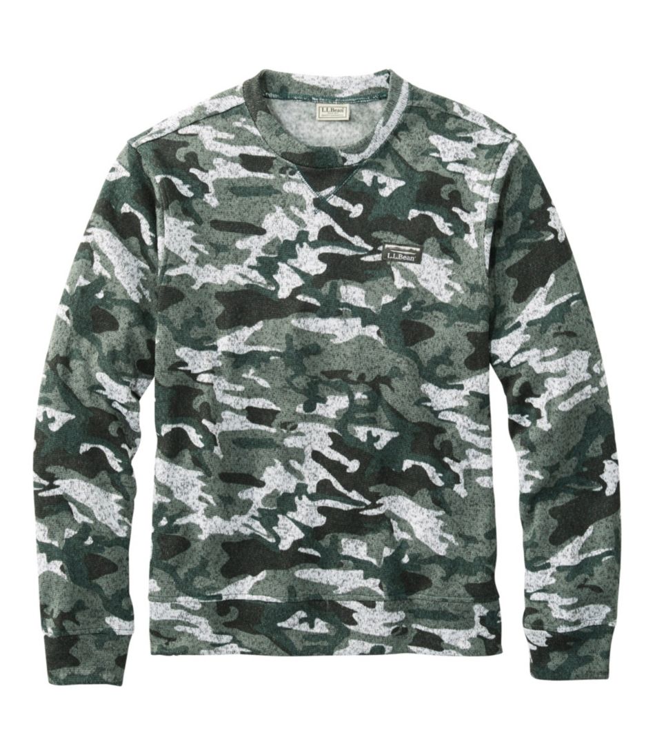 Men's Lightweight Sweater Fleece Top, Long-Sleeve, Print