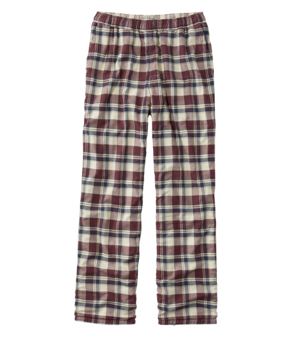 Men's Fleece-Lined Flannel Lounge Pants | Pajamas at L.L.Bean