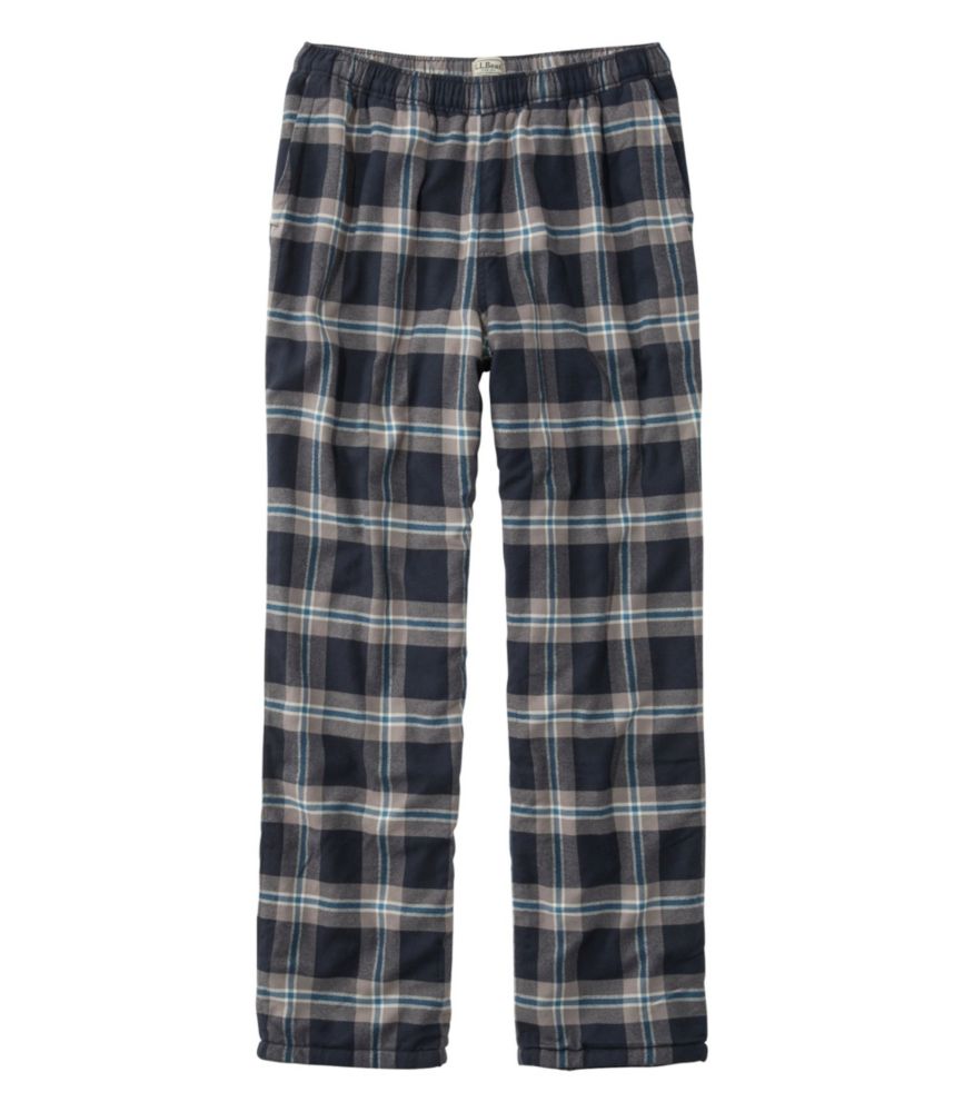 Men's Fleece-Lined Flannel Lounge Pants