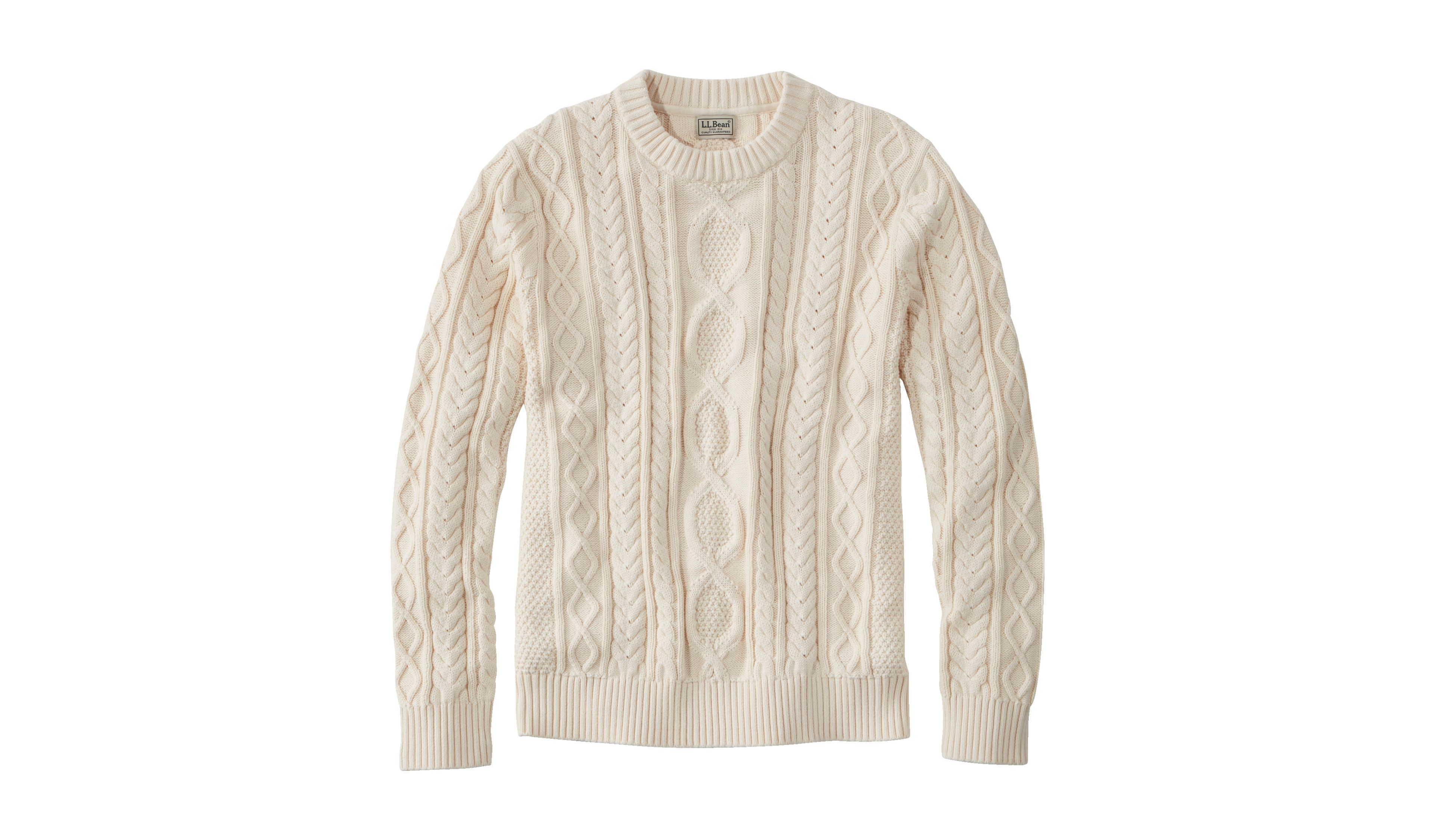 Men's Bean's Heritage Soft Cotton Fisherman Sweater, Crewneck