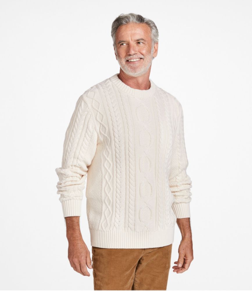 Men's Bean's Heritage Soft Cotton Fisherman Sweater, Crewneck | Sweaters at L.L.Bean